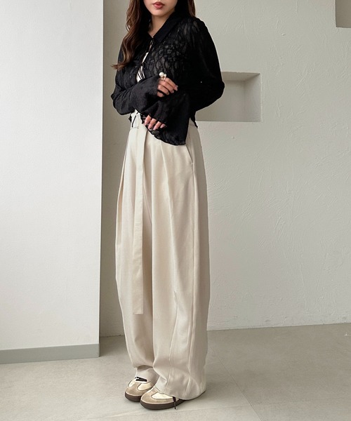 apres jour clair（アプレジュールクレア）の「【apres jour clair】レースシアーリボンカーディガン（カーディガン/ボレロ・レディース・ミント/アイボリー/ブラック・フリー/X-LARGE）」の16枚目の写真