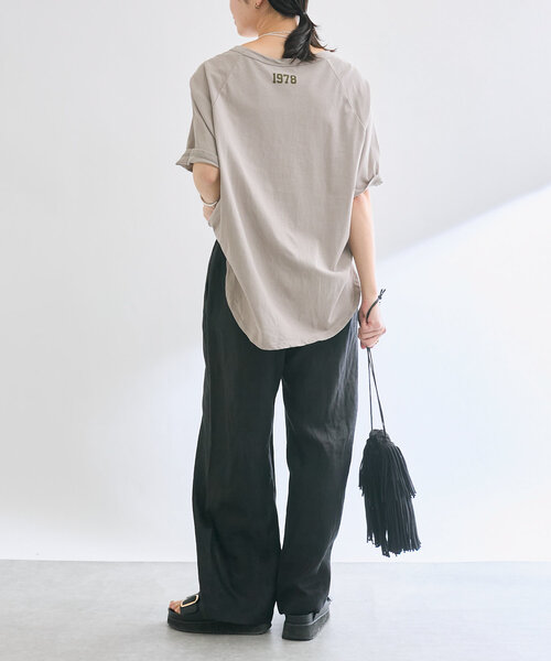 RIVE DROITE（リヴドロワ）の「【通気性抜群】リネンイージーワイドパンツ（その他パンツ・レディース・ブラック/ベージュ/ブラウン・38/36）」の7枚目の写真