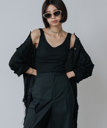LE CIEL BLEU/ルシェルブルー Color Trimmed Tank Top タンクタップ