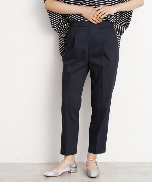 THE SHOP TK （ザ ショップ ティーケー ）の「【XS-XLサイズ/美シルエット】ハイパーストレッチテーパードパンツ/接触冷感/洗える（その他パンツ・レディース・ベージュ/ブルー系その他/ブラック/グレー・10/11/12/13/14）」の4枚目の写真