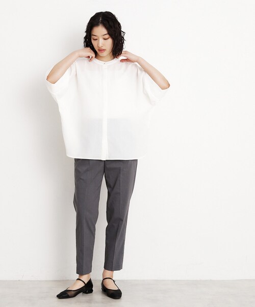 THE SHOP TK （ザ ショップ ティーケー ）の「【XS-XLサイズ/美シルエット】ハイパーストレッチテーパードパンツ/接触冷感/洗える（その他パンツ・レディース・ベージュ/ブルー系その他/ブラック/グレー・10/11/12/13/14）」の9枚目の写真