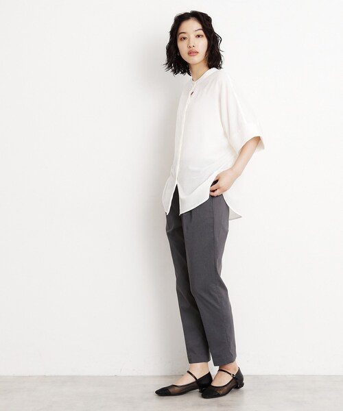 THE SHOP TK （ザ ショップ ティーケー ）の「【XS-XLサイズ/美シルエット】ハイパーストレッチテーパードパンツ/接触冷感/洗える（その他パンツ・レディース・ベージュ/ブルー系その他/ブラック/グレー・10/11/12/13/14）」の10枚目の写真