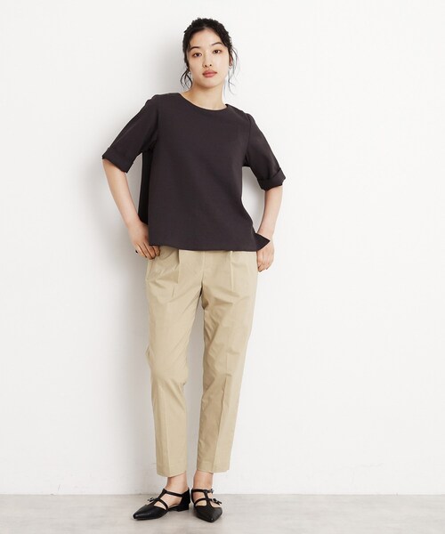 THE SHOP TK （ザ ショップ ティーケー ）の「【XS-XLサイズ/美シルエット】ハイパーストレッチテーパードパンツ/接触冷感/洗える（その他パンツ・レディース・ベージュ/ブルー系その他/ブラック/グレー・10/11/12/13/14）」の17枚目の写真