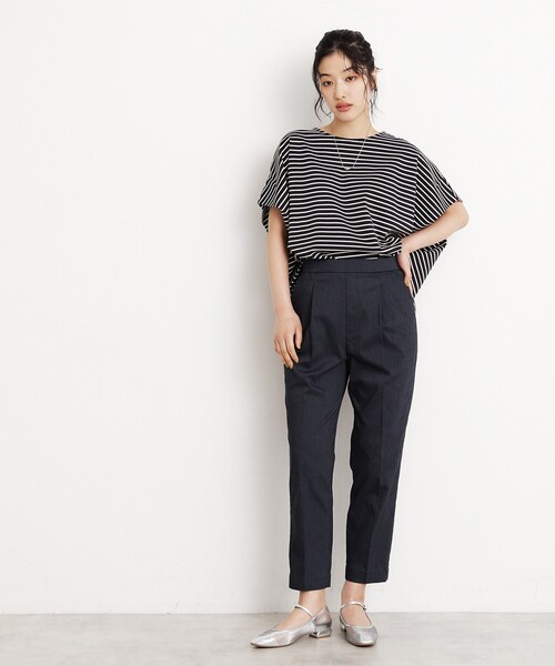 THE SHOP TK （ザ ショップ ティーケー ）の「【XS-XLサイズ/美シルエット】ハイパーストレッチテーパードパンツ/接触冷感/洗える（その他パンツ・レディース・ベージュ/ブルー系その他/ブラック/グレー・10/11/12/13/14）」の21枚目の写真