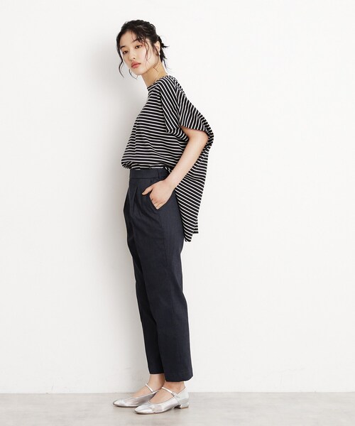 THE SHOP TK （ザ ショップ ティーケー ）の「【XS-XLサイズ/美シルエット】ハイパーストレッチテーパードパンツ/接触冷感/洗える（その他パンツ・レディース・ベージュ/ブルー系その他/ブラック/グレー・10/11/12/13/14）」の22枚目の写真