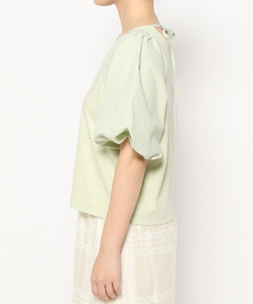 mysty woman（ミスティウーマン）の「2WAYバルーンスリーブカットプルオーバー　498377（Tシャツ/カットソー・レディース・オフホワイト/ブラック/グリーン系その他・FREE）」の10枚目の写真