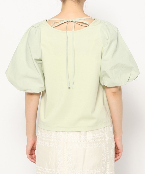 mysty woman（ミスティウーマン）の「2WAYバルーンスリーブカットプルオーバー　498377（Tシャツ/カットソー・レディース・オフホワイト/ブラック/グリーン系その他・FREE）」の11枚目の写真