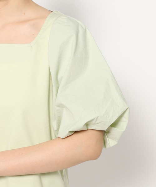 mysty woman（ミスティウーマン）の「2WAYバルーンスリーブカットプルオーバー　498377（Tシャツ/カットソー・レディース・オフホワイト/ブラック/グリーン系その他・FREE）」の13枚目の写真