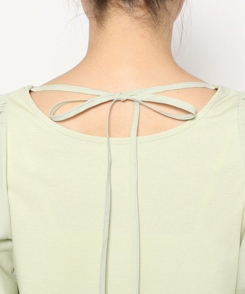 mysty woman（ミスティウーマン）の「2WAYバルーンスリーブカットプルオーバー　498377（Tシャツ/カットソー・レディース・オフホワイト/ブラック/グリーン系その他・FREE）」の15枚目の写真