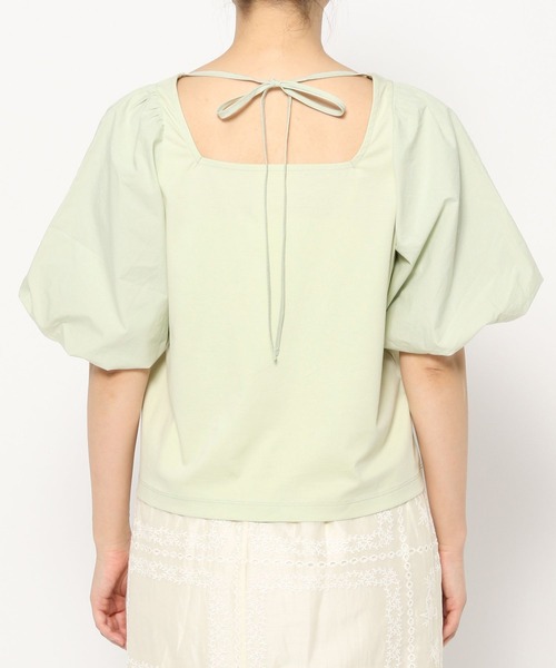 mysty woman（ミスティウーマン）の「2WAYバルーンスリーブカットプルオーバー　498377（Tシャツ/カットソー・レディース・オフホワイト/ブラック/グリーン系その他・FREE）」の17枚目の写真