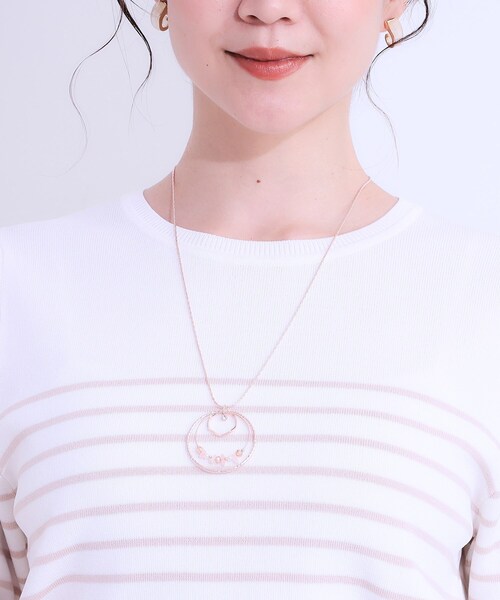 SHOO・LA・RUE（シューラルー）の「天然石フープネックレス（ネックレス・レディース・ピンクゴールド/ゴールド/シルバー・00）」の4枚目の写真