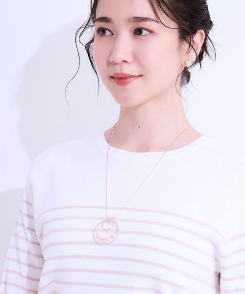 SHOO・LA・RUE（シューラルー）の「天然石フープネックレス（ネックレス・レディース・ピンクゴールド/ゴールド/シルバー・00）」の8枚目の写真