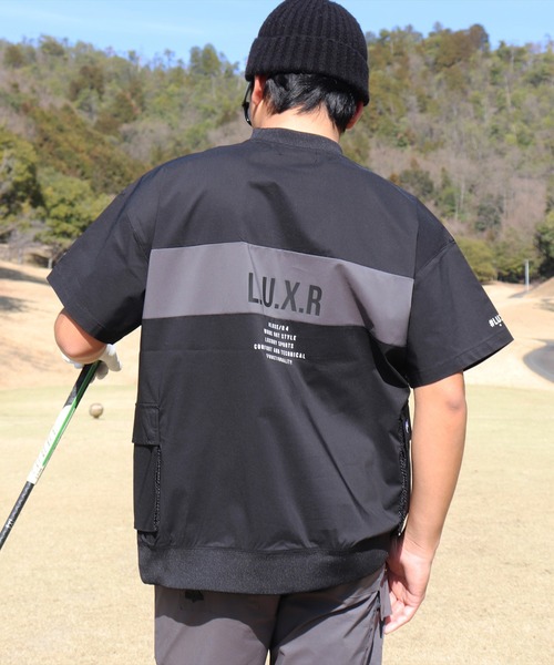 LUXE/R GOLF(ラグジュ ゴルフ)の「(RM)【LUXE/R GOLF】ストレッチ クロス パネル切り替え カーゴポケット プルオーバー 半袖 シャツ(Tシャツ/カットソー・メンズ・チャコールグレー/ブラック/ベージュ/オフホワイト・L/XL/M)」の11枚目の写真