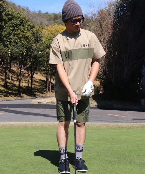 LUXE/R GOLF(ラグジュ ゴルフ)の「(RM)【LUXE/R GOLF】ストレッチ クロス パネル切り替え カーゴポケット プルオーバー 半袖 シャツ(Tシャツ/カットソー・メンズ・チャコールグレー/ブラック/ベージュ/オフホワイト・L/XL/M)」の13枚目の写真