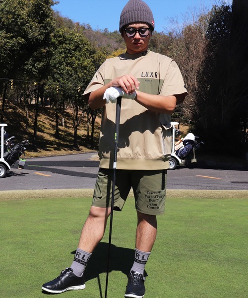 LUXE/R GOLF(ラグジュ ゴルフ)の「(RM)【LUXE/R GOLF】ストレッチ クロス パネル切り替え カーゴポケット プルオーバー 半袖 シャツ(Tシャツ/カットソー・メンズ・チャコールグレー/ブラック/ベージュ/オフホワイト・L/XL/M)」の14枚目の写真