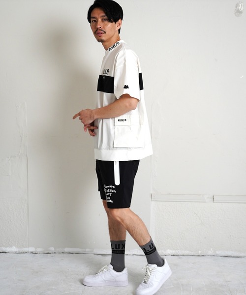 LUXE/R GOLF(ラグジュ ゴルフ)の「(RM)【LUXE/R GOLF】ストレッチ クロス パネル切り替え カーゴポケット プルオーバー 半袖 シャツ(Tシャツ/カットソー・メンズ・チャコールグレー/ブラック/ベージュ/オフホワイト・L/XL/M)」の19枚目の写真