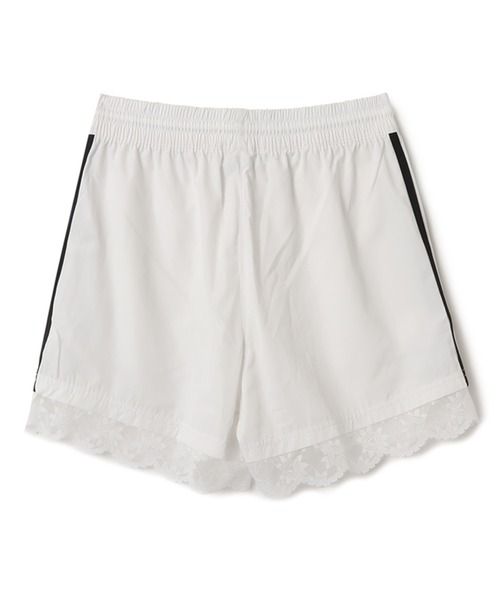 新品 レース トリム スリーストライプス ショーツ ショートパンツ S adidas 3 STRIPE SHORT / アディダス レース トリム 3