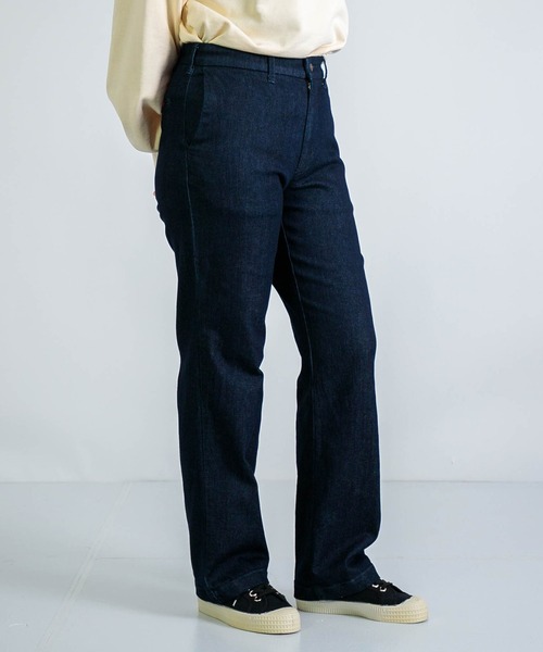 D.M.G.（ドミンゴ）の「[D.M.G / ディーエムジー] ハイストレッチデニム ストレートトラウザー（デニムパンツ・レディース・ワンウォッシュ・L/M/S/SS）」の8枚目の写真