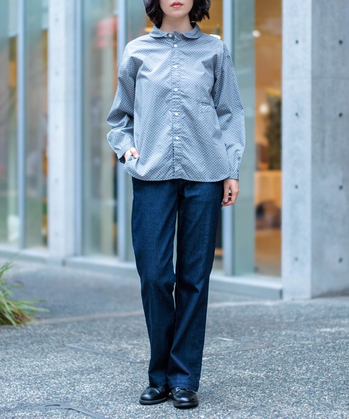 D.M.G.（ドミンゴ）の「[D.M.G / ディーエムジー] ハイストレッチデニム ストレートトラウザー（デニムパンツ・レディース・ワンウォッシュ・L/M/S/SS）」の5枚目の写真