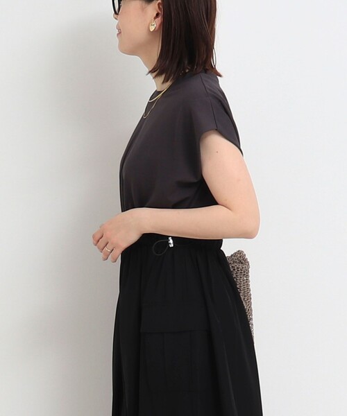 MICO COULIER（ミコクリエ）の「ソフト＆ドライタッチフライス ドッキングワンピース（ワンピース・レディース・ブラック/チャコールグレー・38）」の11枚目の写真