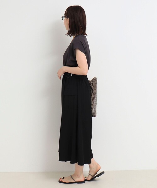 MICO COULIER（ミコクリエ）の「ソフト＆ドライタッチフライス ドッキングワンピース（ワンピース・レディース・ブラック/チャコールグレー・38）」の12枚目の写真