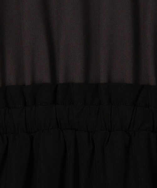 MICO COULIER（ミコクリエ）の「ソフト＆ドライタッチフライス ドッキングワンピース（ワンピース・レディース・ブラック/チャコールグレー・38）」の21枚目の写真