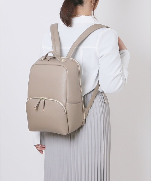 Legato Largo(レガートラルゴ)の「Legato Largo たすかるっかばんリュック(バックパック/リュック・レディース・バーガンディー/ライトグレー/ラベンダー/マスタード/グレー系その他/ブラック/アイボリー/グリーン/モカ・FREE)」の5枚目の写真