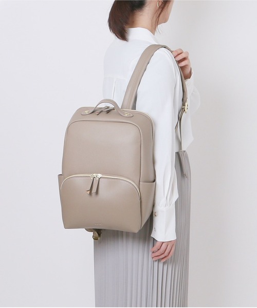 Legato Largo(レガートラルゴ)の「Legato Largo たすかるっかばんリュック(バックパック/リュック・レディース・バーガンディー/ライトグレー/ラベンダー/マスタード/グレー系その他/ブラック/アイボリー/グリーン/モカ・FREE)」の19枚目の写真