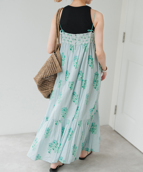 ヌキテパワンピース　今期　新品 ne Quittez pas / ヌキテパ COTTON JACQUARD LILY PRIN