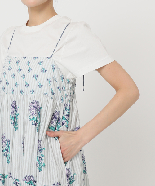 NE QUITTEZ PAS!（ヌキテパ）の「ne Quittez pas / ヌキテパ COTTON JACQUARD LILY PRIN（ワンピース・レディース・グリーン/グレー・FREE）」の18枚目の写真