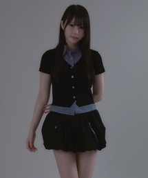 Striped Docking Polo / ストライプドッキングポロ チェック柄 フェイクレイヤード ストライプ/チェック