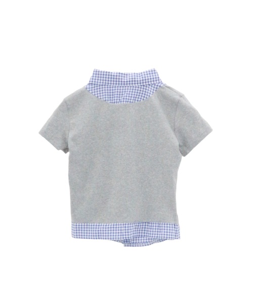 tinkerend（ティンカーエンド）の「Striped Docking Polo / ストライプドッキングポロ チェック柄 フェイクレイヤード ストライプ/チェック（ポロシャツ・レディース・ブラック/グレー系その他/ブラック系その他/グレー・FREE）」の15枚目の写真