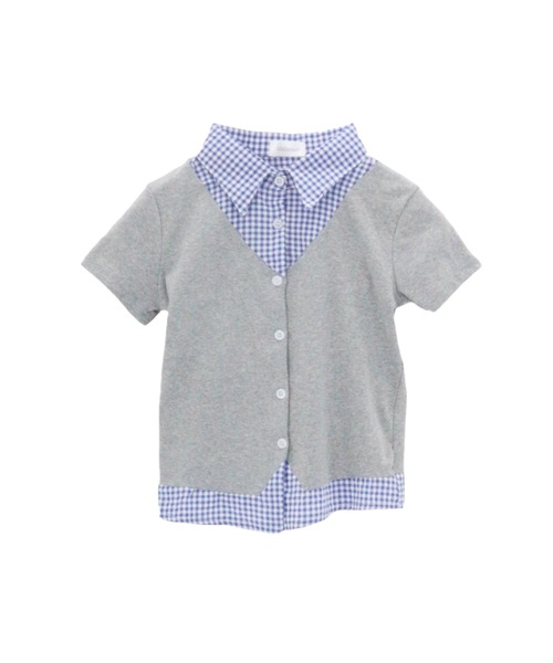 2色 Tシャツ ポロシャツ ロゴ ドッキングストライプポロ Striped Docking Polo / ストライプドッキングポロ チェック柄