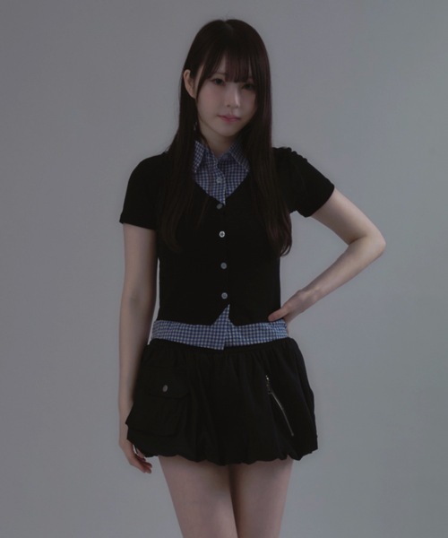 Striped Docking Polo / ストライプドッキングポロ チェック柄
