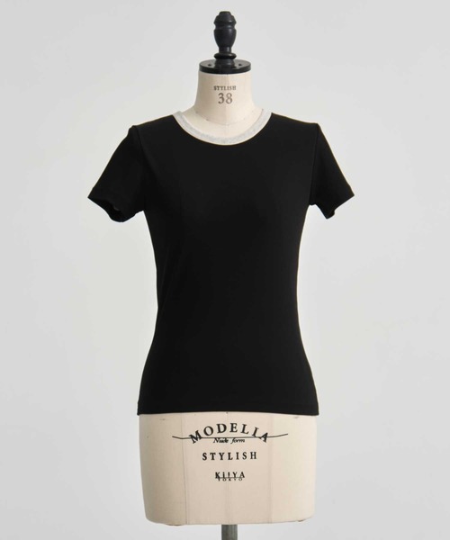 GOOD PEOPLE GOOD STITCHING GOOD PRODUCT(グッドピープルグッドスティッチンググッドプロダクト)の「【GOOD PEOPLE GOOD STITCHING GOOD PRODUCT/グッドピープルグッドスティッチンググッドプロダクト】Crew Neck Short Sleeve T/クルーネックショートスリーブTシャツ(Tシャツ/カットソー・レディース・ブラック/ベージュ/ライム/グレー・SMALL)」の1枚目の写真