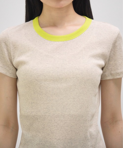 GOOD PEOPLE GOOD STITCHING GOOD PRODUCT(グッドピープルグッドスティッチンググッドプロダクト)の「【GOOD PEOPLE GOOD STITCHING GOOD PRODUCT/グッドピープルグッドスティッチンググッドプロダクト】Crew Neck Short Sleeve T/クルーネックショートスリーブTシャツ(Tシャツ/カットソー・レディース・ブラック/ベージュ/ライム/グレー・SMALL)」の10枚目の写真