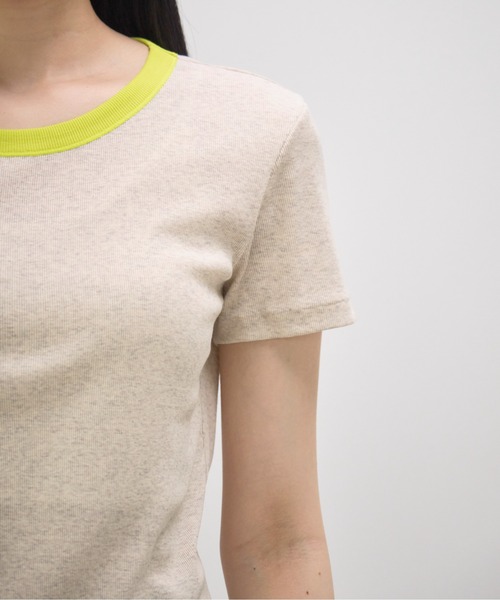 GOOD PEOPLE GOOD STITCHING GOOD PRODUCT(グッドピープルグッドスティッチンググッドプロダクト)の「【GOOD PEOPLE GOOD STITCHING GOOD PRODUCT/グッドピープルグッドスティッチンググッドプロダクト】Crew Neck Short Sleeve T/クルーネックショートスリーブTシャツ(Tシャツ/カットソー・レディース・ブラック/ベージュ/ライム/グレー・SMALL)」の11枚目の写真