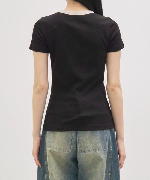 GOOD PEOPLE GOOD STITCHING GOOD PRODUCT(グッドピープルグッドスティッチンググッドプロダクト)の「【GOOD PEOPLE GOOD STITCHING GOOD PRODUCT/グッドピープルグッドスティッチンググッドプロダクト】Crew Neck Short Sleeve T/クルーネックショートスリーブTシャツ(Tシャツ/カットソー・レディース・ブラック/ベージュ/ライム/グレー・SMALL)」の18枚目の写真