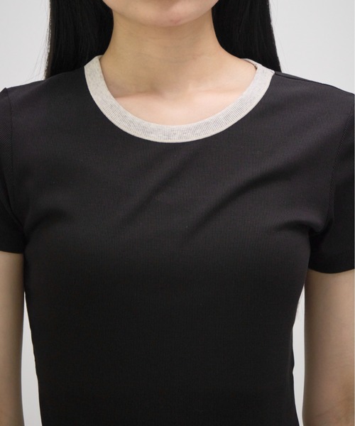 GOOD PEOPLE GOOD STITCHING GOOD PRODUCT(グッドピープルグッドスティッチンググッドプロダクト)の「【GOOD PEOPLE GOOD STITCHING GOOD PRODUCT/グッドピープルグッドスティッチンググッドプロダクト】Crew Neck Short Sleeve T/クルーネックショートスリーブTシャツ(Tシャツ/カットソー・レディース・ブラック/ベージュ/ライム/グレー・SMALL)」の19枚目の写真