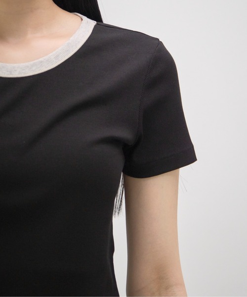 GOOD PEOPLE GOOD STITCHING GOOD PRODUCT(グッドピープルグッドスティッチンググッドプロダクト)の「【GOOD PEOPLE GOOD STITCHING GOOD PRODUCT/グッドピープルグッドスティッチンググッドプロダクト】Crew Neck Short Sleeve T/クルーネックショートスリーブTシャツ(Tシャツ/カットソー・レディース・ブラック/ベージュ/ライム/グレー・SMALL)」の20枚目の写真