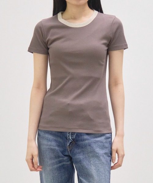 GOOD PEOPLE GOOD STITCHING GOOD PRODUCT(グッドピープルグッドスティッチンググッドプロダクト)の「【GOOD PEOPLE GOOD STITCHING GOOD PRODUCT/グッドピープルグッドスティッチンググッドプロダクト】Crew Neck Short Sleeve T/クルーネックショートスリーブTシャツ(Tシャツ/カットソー・レディース・ブラック/ベージュ/ライム/グレー・SMALL)」の22枚目の写真