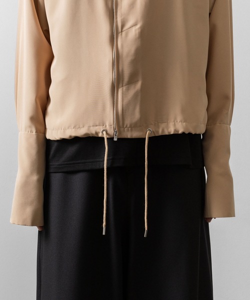 ato（アトウ）の「DOUBLE CUFFS HOOD ZIP SHIRT（Tシャツ/カットソー・メンズ・ベージュ/ブラック・46/48）」の11枚目の写真