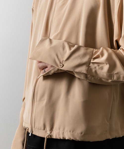 ato（アトウ）の「DOUBLE CUFFS HOOD ZIP SHIRT（Tシャツ/カットソー・メンズ・ベージュ/ブラック・46/48）」の13枚目の写真