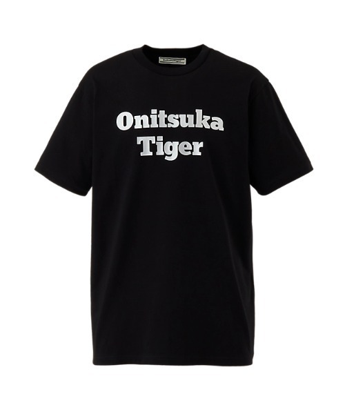 Onitsuka Tiger(オニツカタイガー)の「LOGO TEE / ロゴティー(Tシャツ/カットソー・レディース・ホワイト×ゴールド/ホワイト×シルバー/ブラック×シルバー/ブラック×ゴールド・XS/S/M/L/XL)」の1枚目の写真