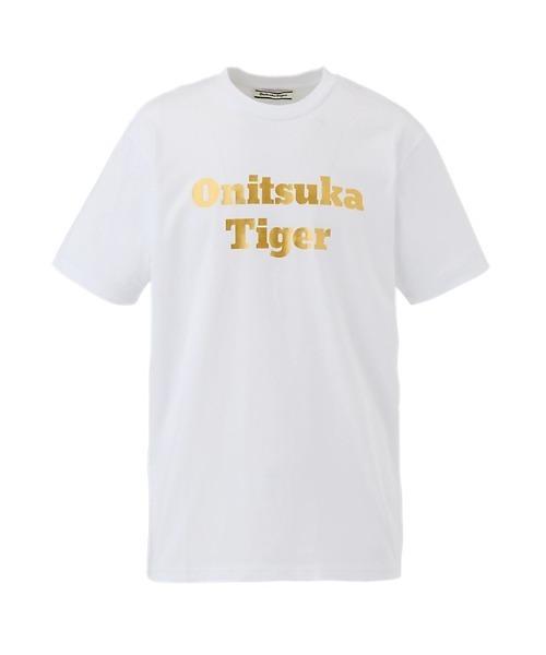 Onitsuka Tiger(オニツカタイガー)の「LOGO TEE / ロゴティー(Tシャツ/カットソー・レディース・ホワイト×ゴールド/ホワイト×シルバー/ブラック×シルバー/ブラック×ゴールド・XS/S/M/L/XL)」の3枚目の写真