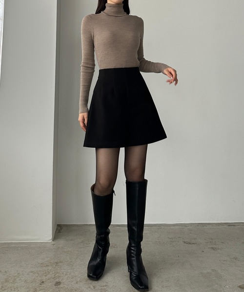 Louere(ルエレ)の「ウールライクハイウエストショートパンツ(その他パンツ・レディース・ブラック/グレー/ダークブラウン・X-LARGE/LARGE/MEDIUM/SMALL)」の7枚目の写真