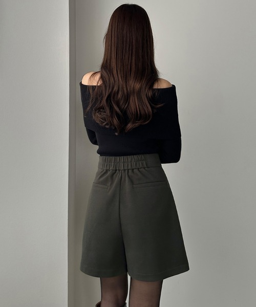 セール】ウールライクハイウエストショートパンツ（その他パンツ