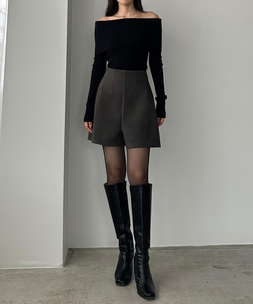 Louere(ルエレ)の「ウールライクハイウエストショートパンツ(その他パンツ・レディース・ブラック/グレー/ダークブラウン・X-LARGE/LARGE/MEDIUM/SMALL)」の13枚目の写真