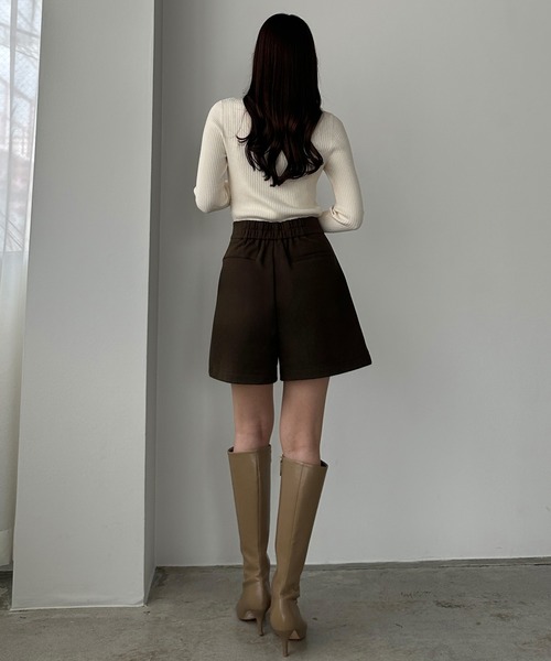 Louere(ルエレ)の「ウールライクハイウエストショートパンツ(その他パンツ・レディース・ブラック/グレー/ダークブラウン・X-LARGE/LARGE/MEDIUM/SMALL)」の20枚目の写真