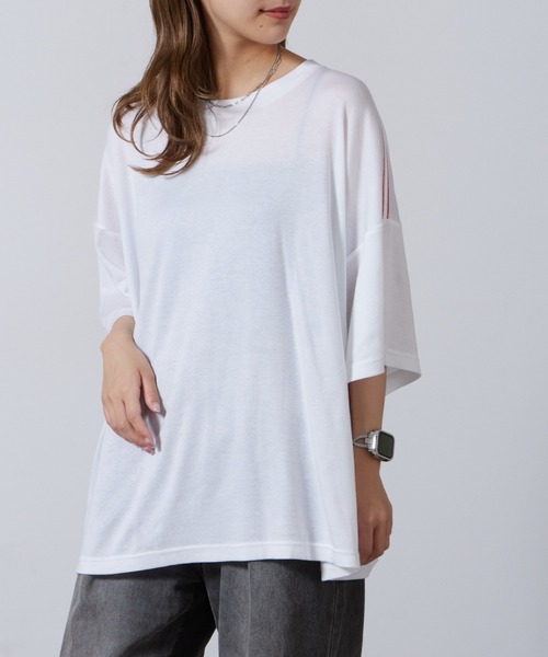 superNova.(スーパーノヴァ)の「superNova. / スーパーノヴァ Big Tee-Lyocell Knit ニットトップス(ニット/セーター・メンズ・ブラック/ホワイト・S)」の1枚目の写真